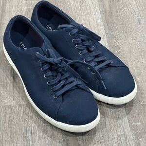 Cole Haan Size 9.5 GRAND OS Casual Cotton Navy Sneaker Shoe